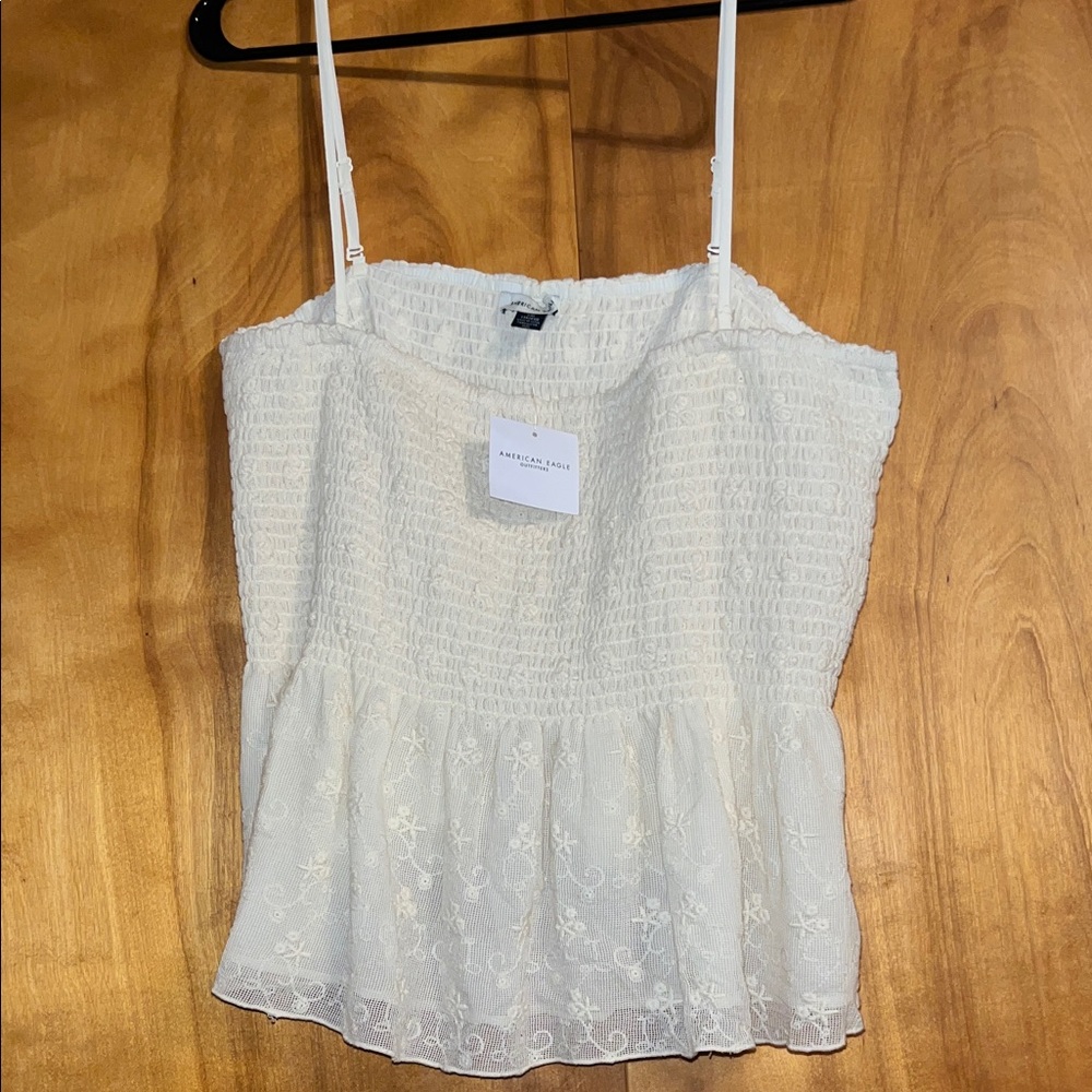 American Eagle White Lace tank top